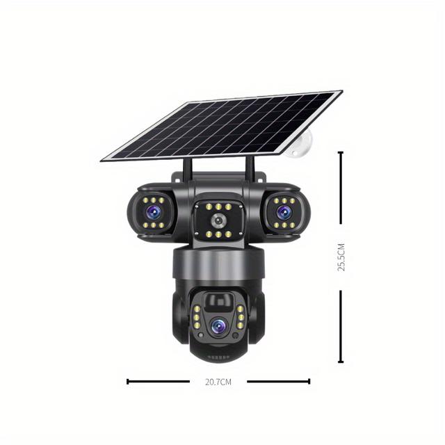 TEMU Solar And Plug- Available, , Supports Voice Function, Ir-cut Infrared Filter, Supports Infrared//, Motion Detection, Motion Tracking, Ai Human Detection