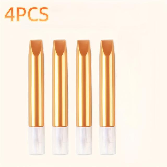 TEMU This 4pcs Set Of Hand-painted Pens Used On Glass To Create Your Own 3d Golden Outlines, And Are Also Suitable For Outlining On Ceramics And Metals, Available In Golden And Silvery Options