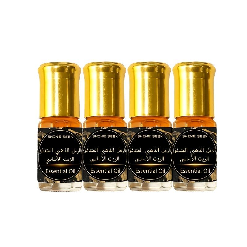 TEMU 4 rollos de aceite de arena dorada de lujo de Dubai. duradera. Aumenta la , la , fácil de aplicar. Regalo unisex para de San Valentín, Año y Día de la . Diseño lujoso y elegante.