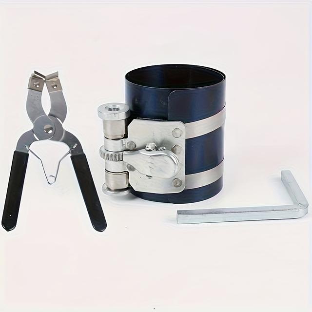 TEMU Instalador de Aros de Pistón, Alicate para Aros de Pistón 53-175mm, Compresor de Aros de Pistón, Herramienta de Mantenimiento para Motores y Vehículos, Expansor y Alicate de Sujeción