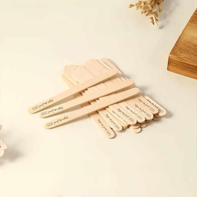 TEMU Personalized Laser-engraved Wood Ice Cream Sticks - Custom Name/message/date/number/heart/star - Wedding Favors, Party Supplies, Diy Ice Cream Decorations - Bulk Laser-cut Wood Holders