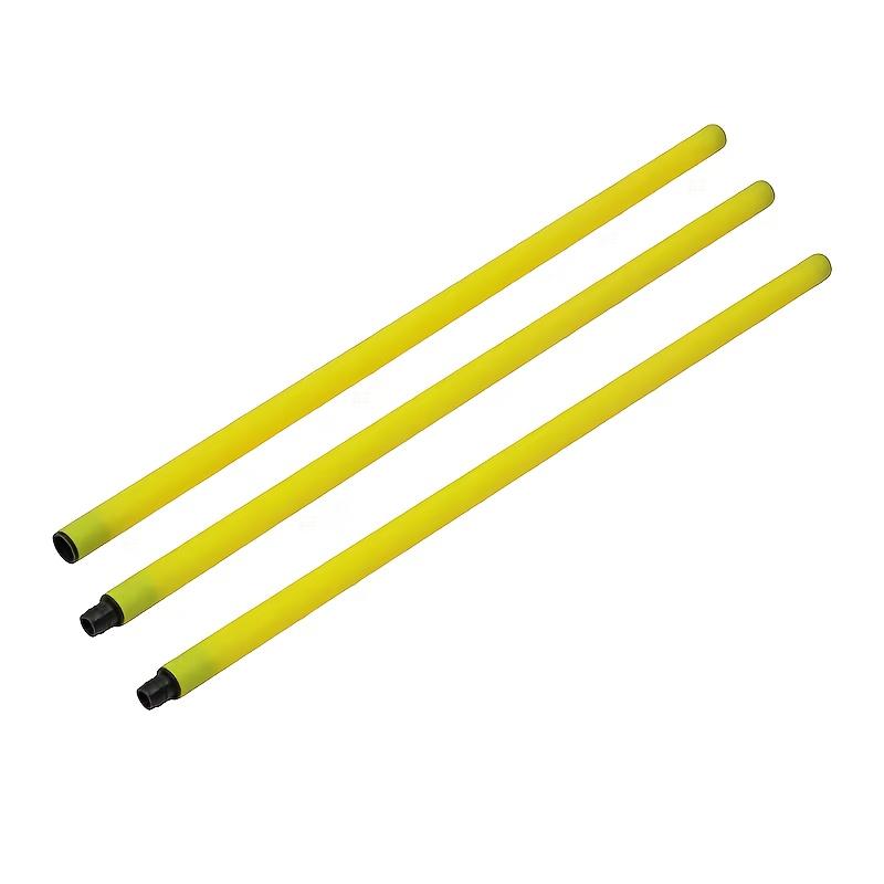 TEMU 1.5m 3-section Soccer Training Rod With Black Threaded Connector, Suitable For Soccer Training, Obstacle Course, Team Building, And Sports Equipment