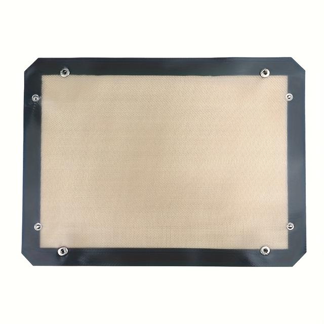 TEMU 1pc 0.4mm Thick Heat-resistant Baking Mat, Anti-spill Silicone Pad With , High Temperature Resistant, , Easy To Clean