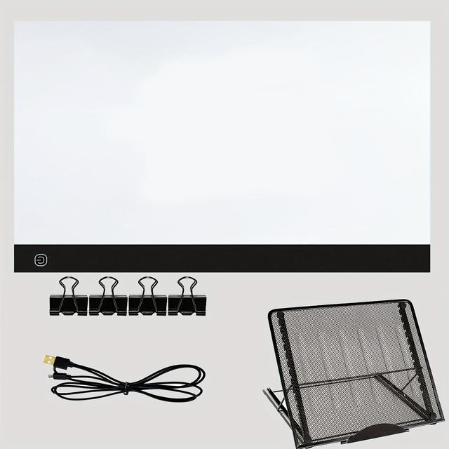 TEMU Extra Large Diamond Painting Light-up Board, Led Tracing Pad, Led Drawing Board Kit For Anime, Sketching, Diamond Embellishment, With Stand And Clips - Essential Kits And Accessories