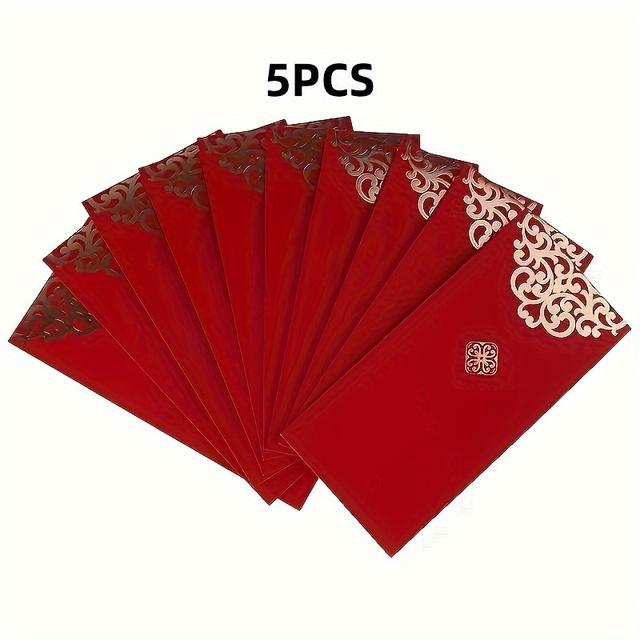 TEMU 5pcs/10pcs/20pcs Envelopes - The For Christmas, Chinese New Year, And Special Occasions | Ideal Packaging For Cash And Money Gifts, Christmas Gift Bags