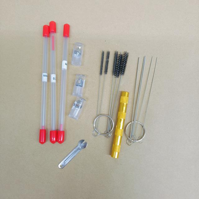 TEMU 21pcs Of Spray Gun Nozzle Cover Kit Replacement Parts For Spray Gun Needle With Wrench And Spray Replacement Parts For Spray Gun Accessories, 0.2/0.3/0.5mm Spray Pen Cleaning Kit Tool