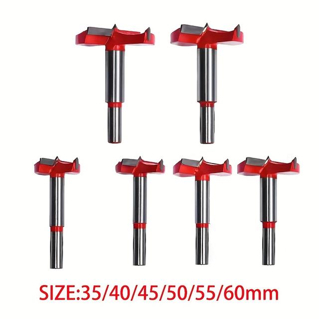 TEMU Woodworking Set With Flat Wing Drill Bits Ranging From 15mm To 60mm, Including A Set. It Features Woodworking Tools Such As Flat Drill Bits, Hole Saws, And Drill Bits For Plastic And Hardwood