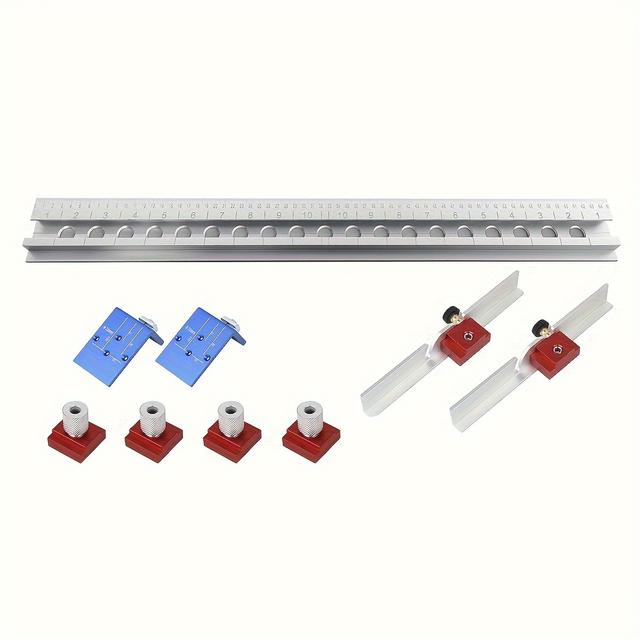 TEMU 1 مجموعة أداة تثبيت وتحديد الثقوب ذاتية التمركز لتثبيت الأثاث والخزائن - أدوات نجارة DIY