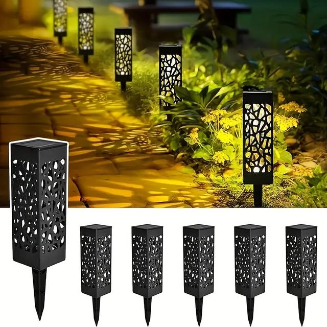 TEMU 6pcs Luces Solares para Exteriores, Luces Decorativas de Solar, Iluminación LED para Jardín y Césped