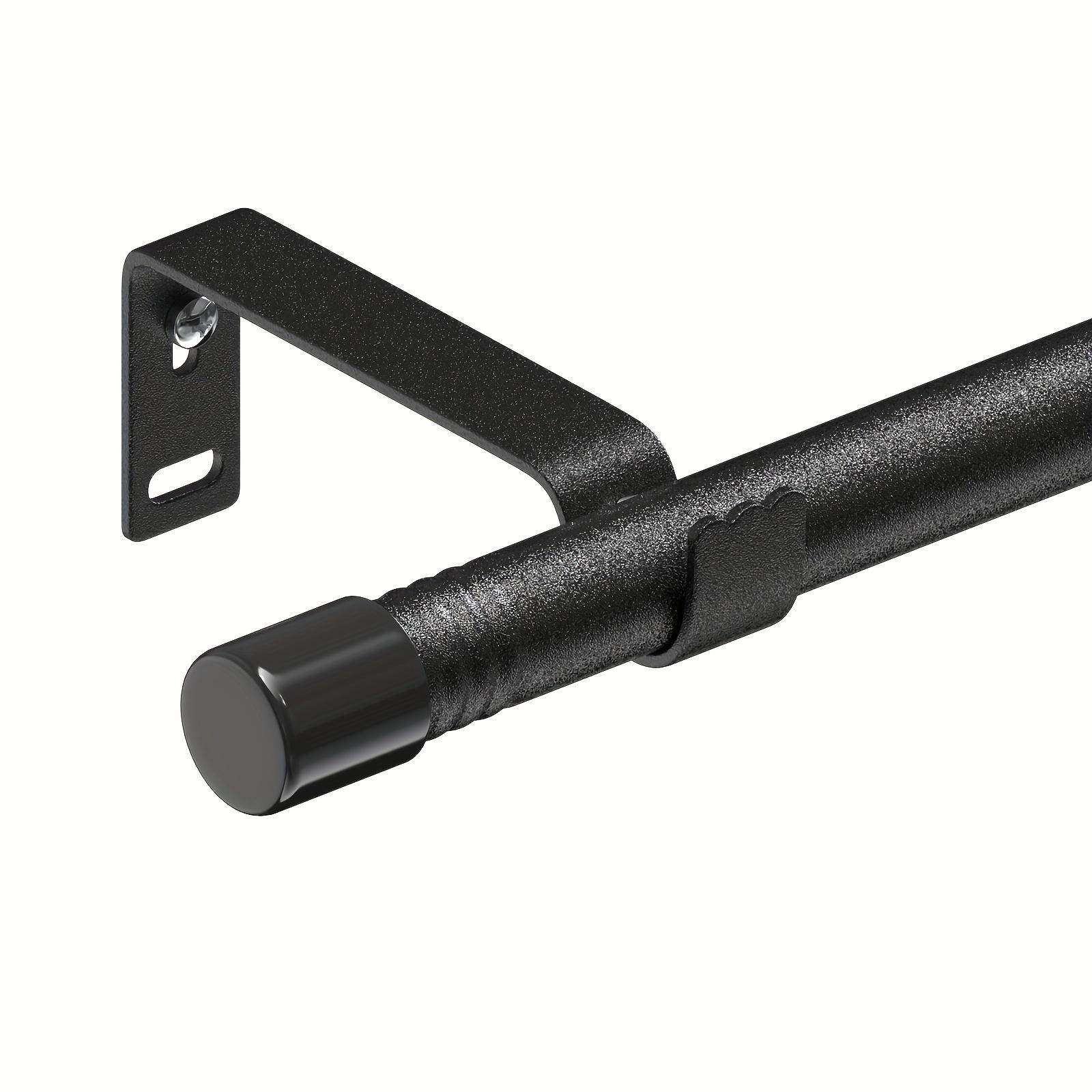 TEMU Verstellbare Gardinenstange für Fenster, Kleines Gardinenstangen-Set, Metallstange mit Halterungen, Moderner Schlichtheit-Dekorstil,