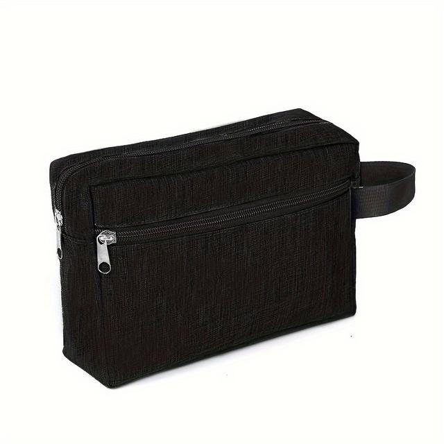 TEMU 1 Multifunctional Toiletry Bag, Portable Cosmetic Bag, Large-capacity Zipper Storage Bag, Men's Shaving Bag, Cruise Essential Toiletry Storage Bag, Minimalist Storage Bag