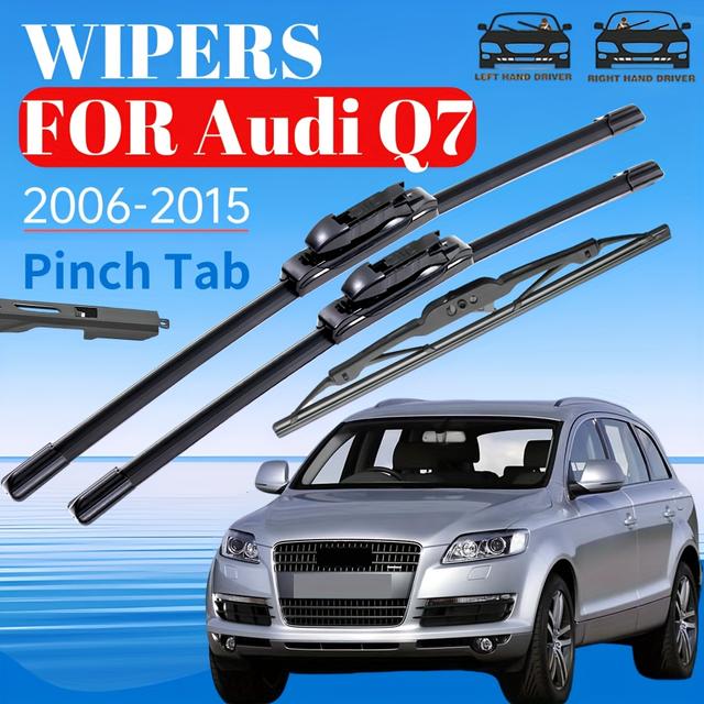 TEMU Car Front Rear Wiper Set For Q7 From 2006 To 2015 Windshield Wiper Blade-26"+26"+14"(for Rhd And Lhd Hand Drive)