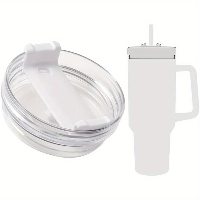 TEMU 1pc Substituição da Tampa da Palhinha Flip 1 de 40Oz Compatível com Tumbler Reutilizável de 40Oz Tampa de Copo Isolada Copo de Plástico Transparente