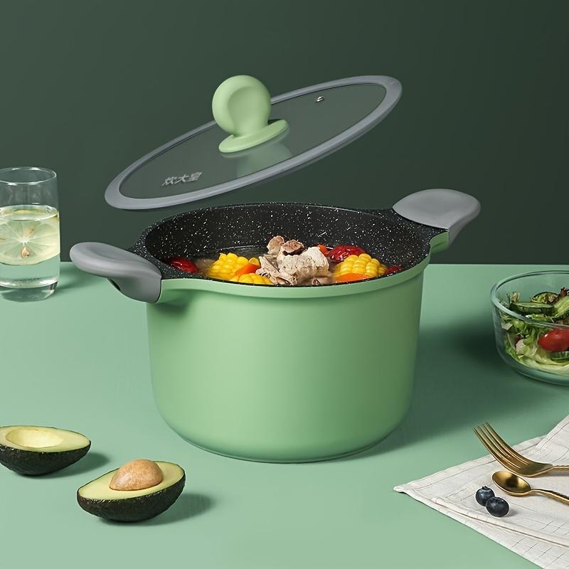 TEMU Cooker King,1pc 4.5l With Glass Lid, Non-toxic, Free, Heat-resistant Handle, Induction Ready, Compatible With All Cooktops.kitchen Accessories, Christmas Gifts