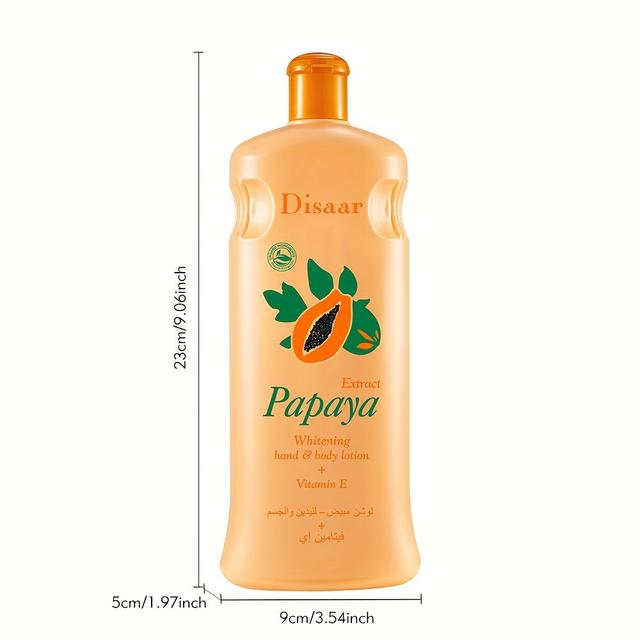 TEMU 600ml Papaya Lotion, angereichert mit VE, spendet Feuchtigkeit, belebt und erhellt den Hautton