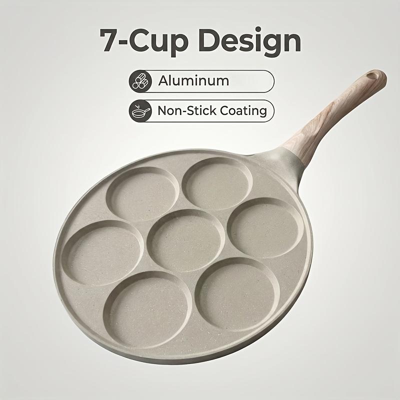 TEMU Poêle à omelette en aluminium à trous, antiadhésive, multifonctionnelle, pour le petit-déjeuner, pour omelette, poêle antiadhésive