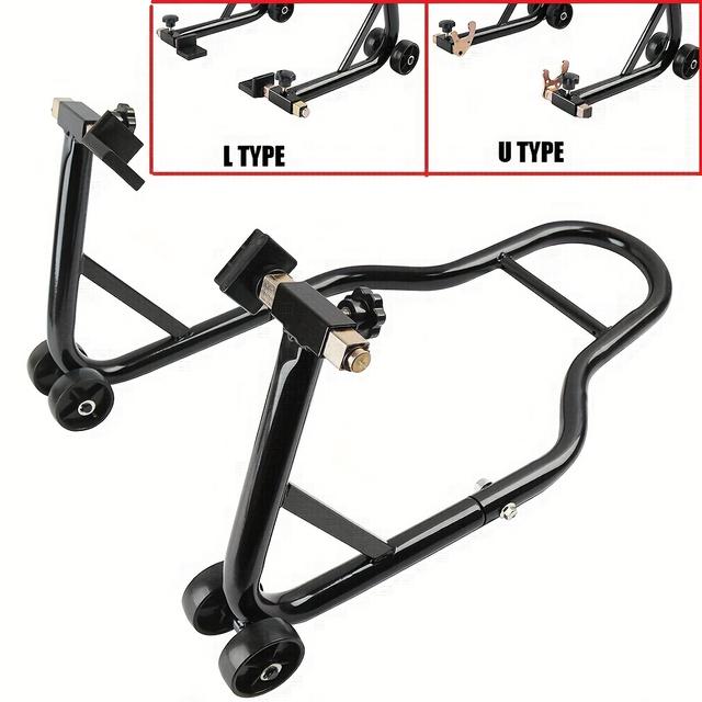 TEMU Hochleistungs-Motorradständer mit U+L verstellbarer Schwingarmspule - Stahl- & Eisenkonstruktion, Vorderrad- & Hinterradheber, kein erforderlich, für for bmw, for Suzuki, Yamaha, for Honda