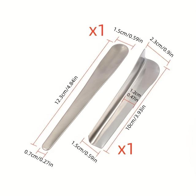 TEMU 1 Set Of 2pcs Metal Wall Trowel Set - Hand Tools For Ceramic Tile Beauty , Yin And Yang Corner Scraper - Battery-free Manual Operation Scraper