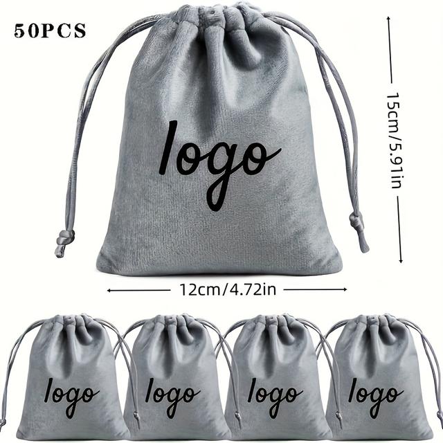 TEMU 30 قطعة/50 قطعة أكياس هدايا مخصصة مع أربطة، حقائب تخزين مجوهرات من المايكروفايبر الناعمة، مناسبة للحفلات والهدايا وأعمال تنظيم المجوهرات