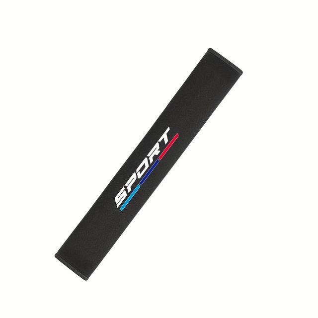 TEMU 1pc 39cm/15.35in Extended Car Seat Belt Shoulder Cover - Soft Flocking Nylon, Comfortable Shoulder Protection, Stylish With Accents, , Durable & Fashionable For All Cars