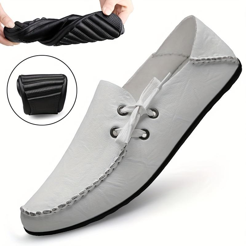 TEMU Chaussures Décontractées Respirantes pour Hommes - Semelle Souple Antidérapante à Lacets Confortables pour Bureau