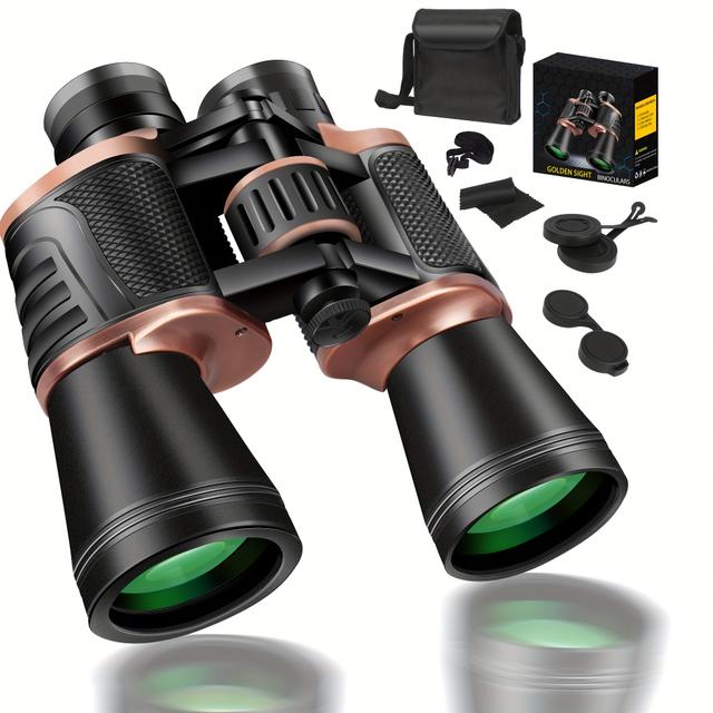 TEMU High-definition Wide-field Binoculars 10x50 For High-definition Long-distance Observation, Portable For Outdoor Travel/bird Watching/concerts.