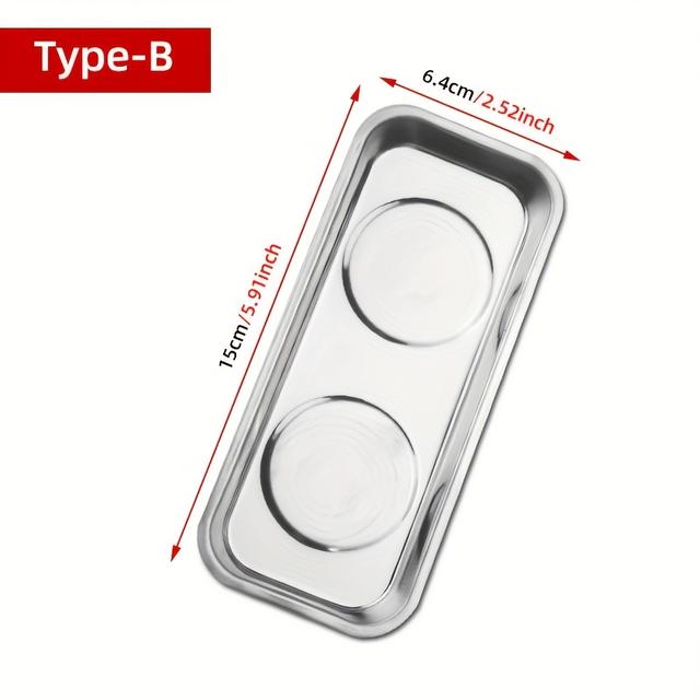 TEMU Magnetic Parts Bowl Square Magnetic Tray Screw Tray Sucker For Automotive Nuts Bolts Screws Parts Suction Pad Storage Tools