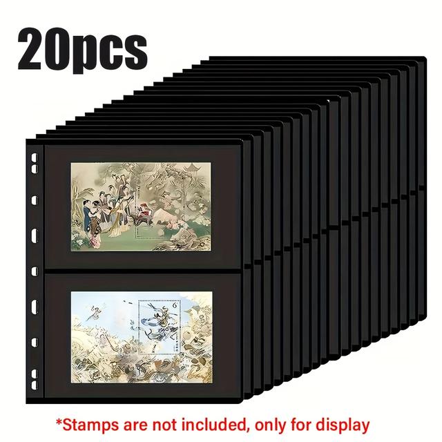 TEMU 10/20 Blatt Stempelsammlung Albumseiten, Stempelalbum Binder, Stempelsammlung Album Set (keine Stempel enthalten)