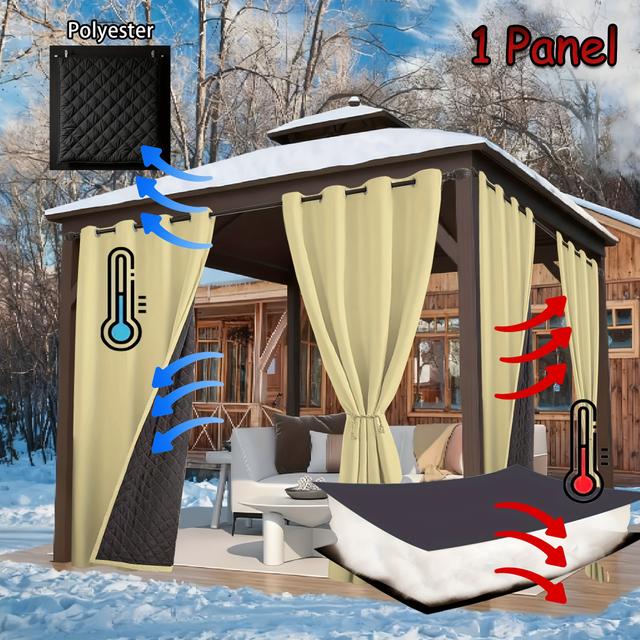 TEMU . Hochleistungs-Thermoisolierte Verdunkelungsvorhänge - Winddicht, Geräuschreduzierend, Ganzjahres-Fenster Gardinen mit Ösen für Schlafzimmer, Wohnzimmer, Terrasse