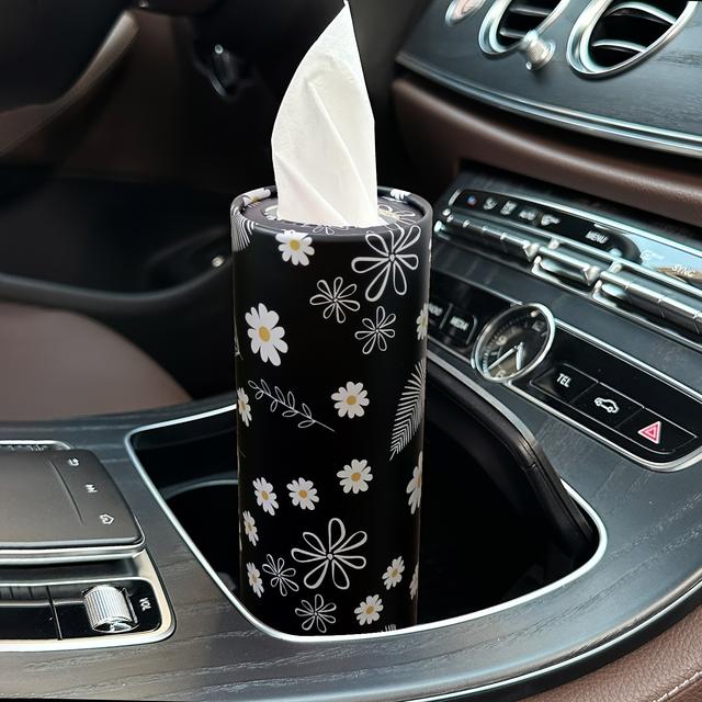 TEMU Porta Pañuelos para Coche con Diseño de y Hojas - para Portavasos, para Viajes y Uso Doméstico