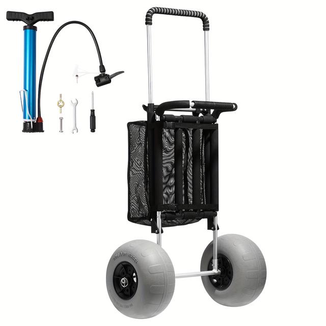 TEMU Beach Cart (new) With 12-inch Balloon Wheels Without Electricity