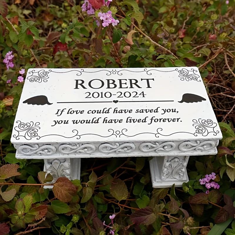 TEMU Personalized Memorial Stones For Humans, Bench Memorial Garden Stones, Outdoor Memorial Bench Plaques, Gifts Have Lost A Or Pet, Such As Dogs Or Cats