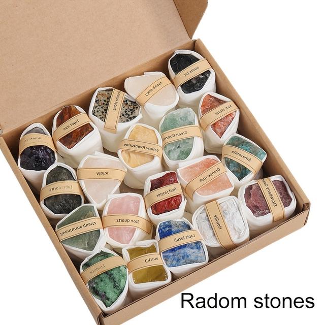 TEMU Kristall-Rohstein-Exemplarbox, Kinder-Geschenk, Wissenschaftspopularisierung-Lehrset, Kristall-Mineralien-Dekorationsset