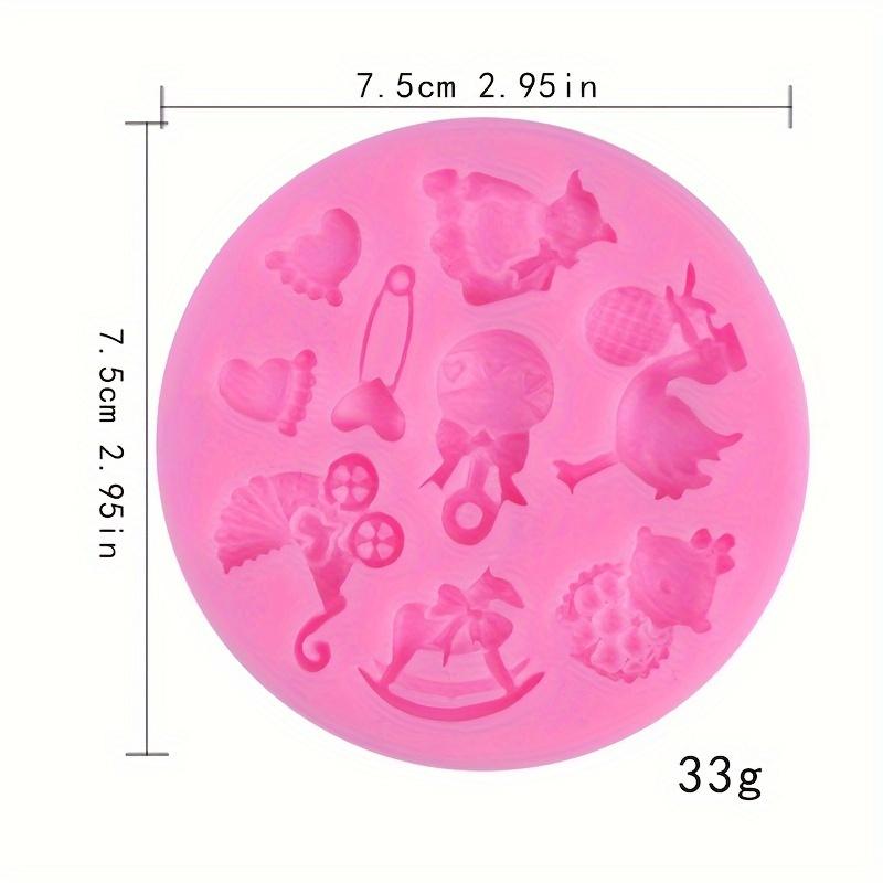 TEMU Molde de Silicona para Niños con Diseños de Cochecito y Pies - Perfecto para Fondant, Chocolate, Arcilla y de Jabón, Molde para Tartas, Botellas
