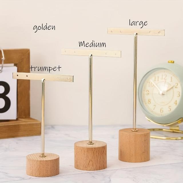 TEMU Bokträbas Metallörhängeställ 3 st Svart / 3 st Guld, Smyckestorn