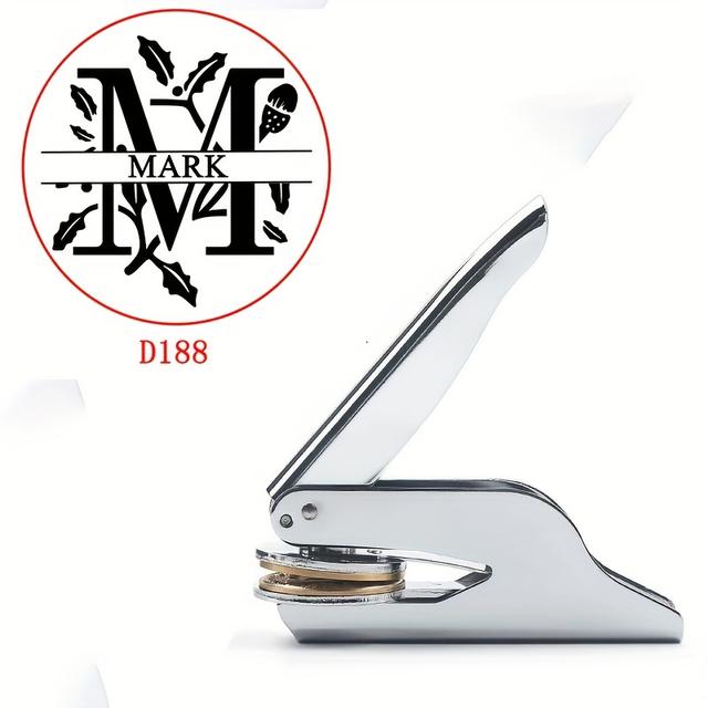 TEMU Custom Hand Embossing Stamp - Paper Embossing Machine, Fast And Easy, Custom Logo Embossing Machine, Decorate Books, Envelopes, Napkins, Printing On Paper