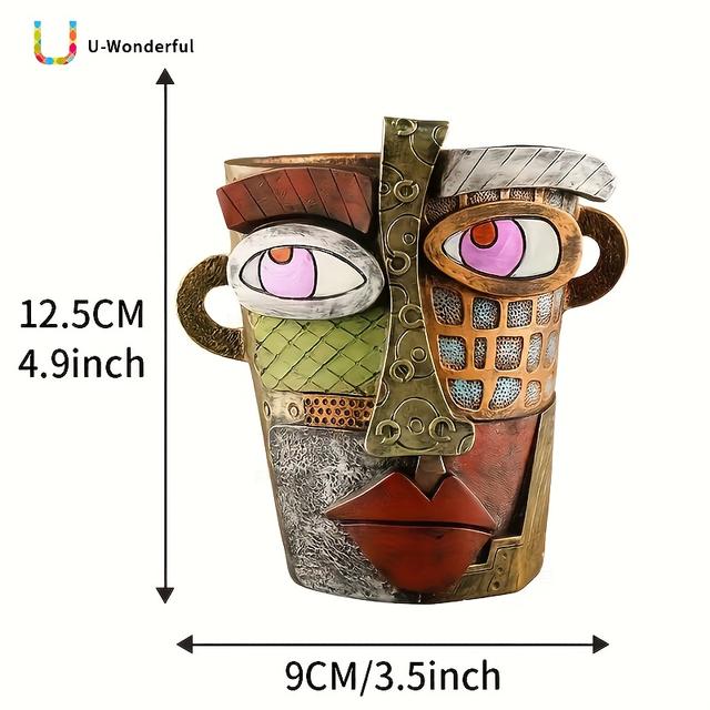 TEMU Vintage Indoor And Outdoor Decor Featuring A Face Planter Abstract . Gardening Gift Home Decor