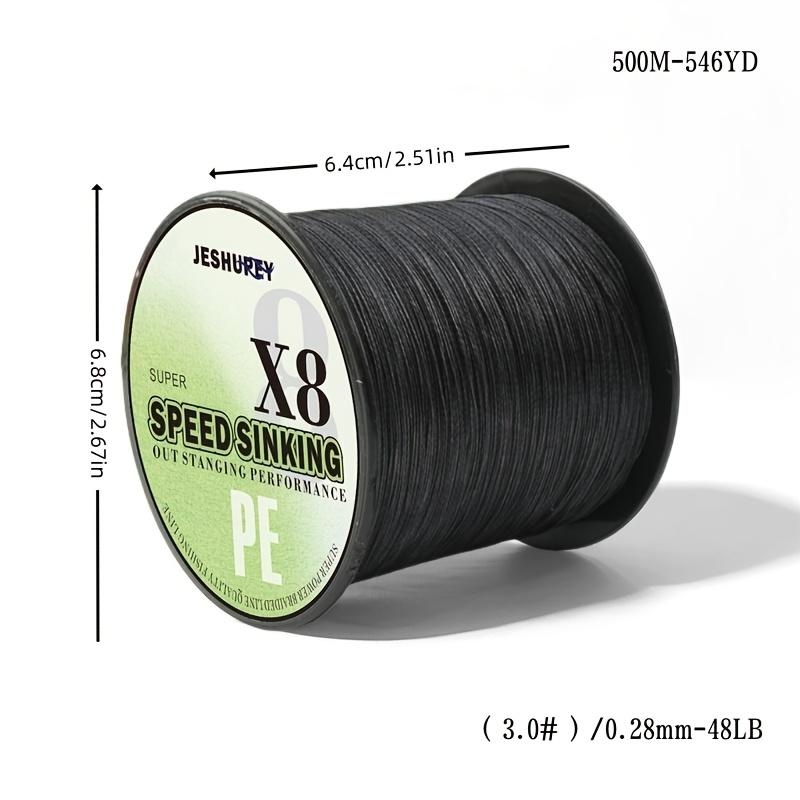 TEMU Jeshupey 8-strand Braided Pe Fishing Line - Heavy- Saltwater/freshwater Casting Line With , Low-visibility Pe Material For Long Distance Casting & Fish (8-line Braided)
