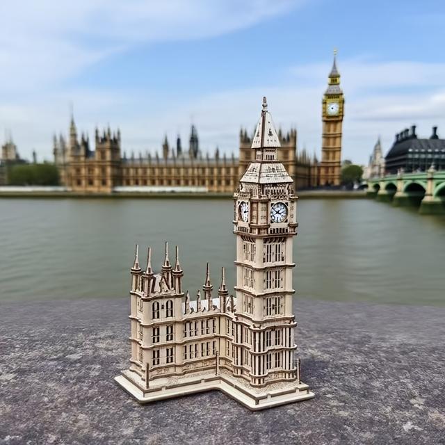 TEMU 3D Holzpuzzle, Holz Lernspielzeug, Herausforderndes Montagemodell, Perfekt als Weihnachtsgeschenk