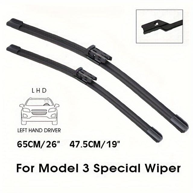 TEMU For Model 3 & Y Windshield Wiper Blades: Top Lock Installation, Suitable For Specific Vehicle Models