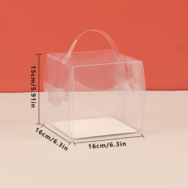 TEMU 10er-Pack transparente Kuchenboxen mit Griffen – Die perfekte für Geburtstage, Hochzeiten, Halloween Weihnachtsfeiern – Einweg-Geschenkboxen, geeignet für Desserts, Pralinen Gebäck