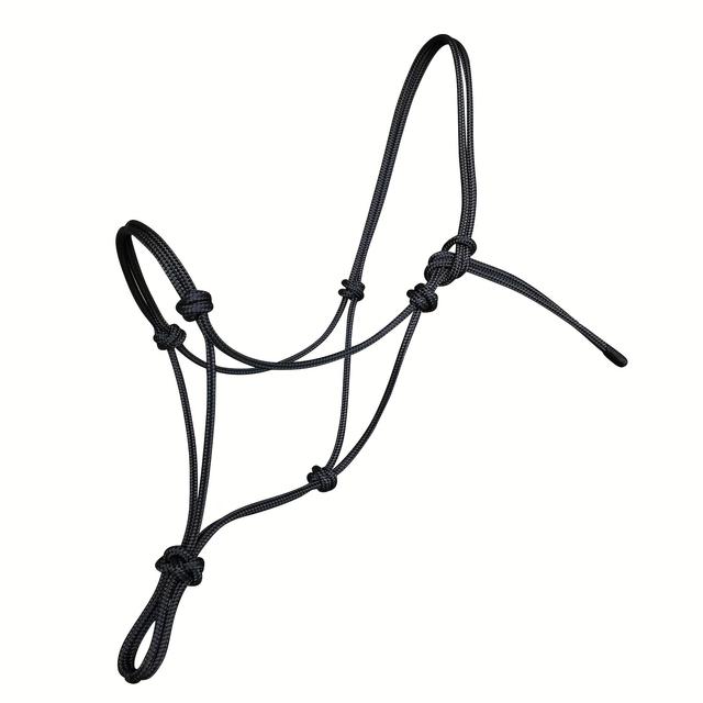 TEMU Horse Rope Noseband - Training Noseband With 2 Knots Made Of 0.3-inch Tough Rope - Standard Size - Red Black Christmas Gift