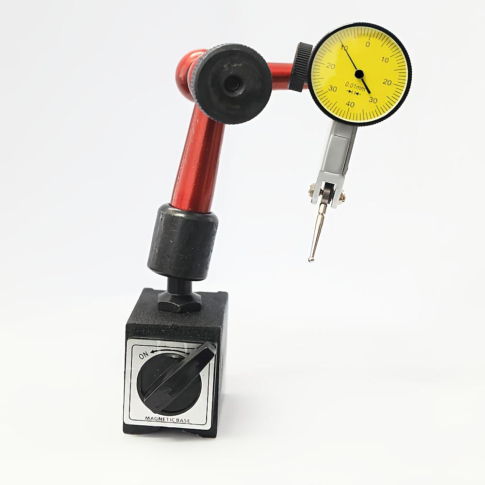 TEMU 0.8mm Orange Lever Dial Gauge With Mini Magnetic Base