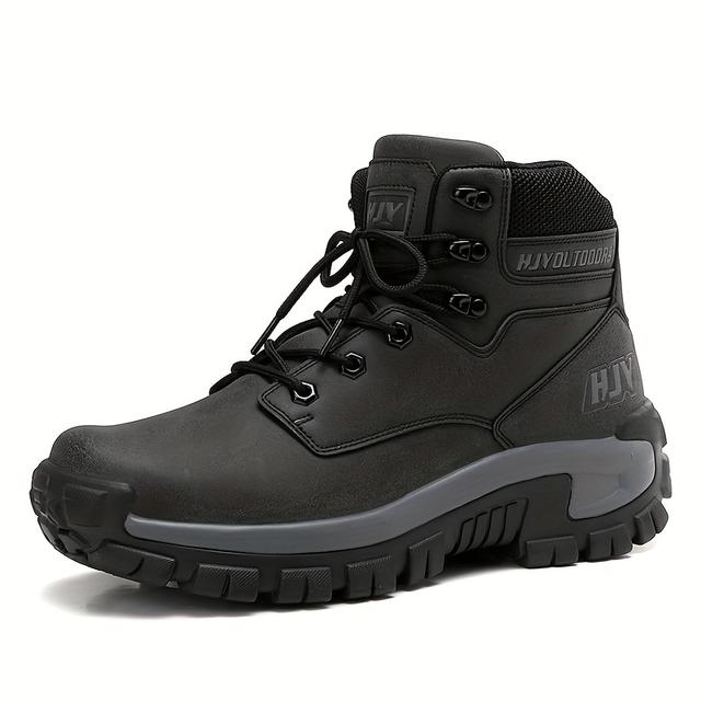 TEMU Men's Mid-top Work Shoes, Boots, Training Boots, Camping And Hiking Boots, Durable Tactical Boots