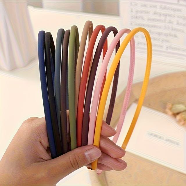 TEMU 10 Pack Toothed Headband Matte Solid Color Headband Face Wash Spa Makeup Headband Women's Hair Accessories