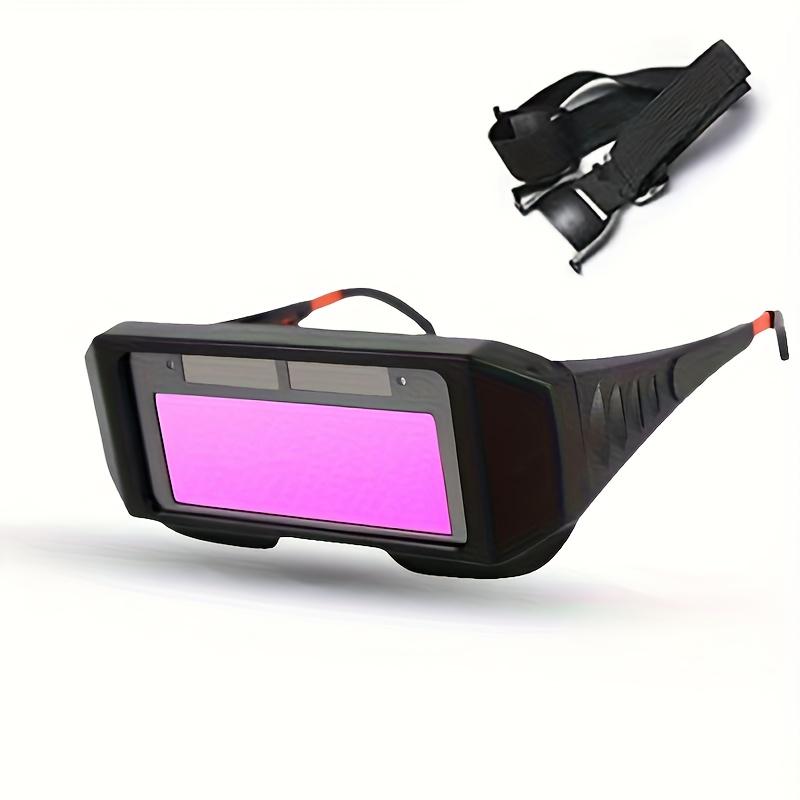 TEMU Auto Darkening Welding Glasses | Lens, Solar-powered & Battery-powered, For Enhanced Visibility & , Durable Plastic Construction, Welding Accessories, Protective Eyewear, Goggles