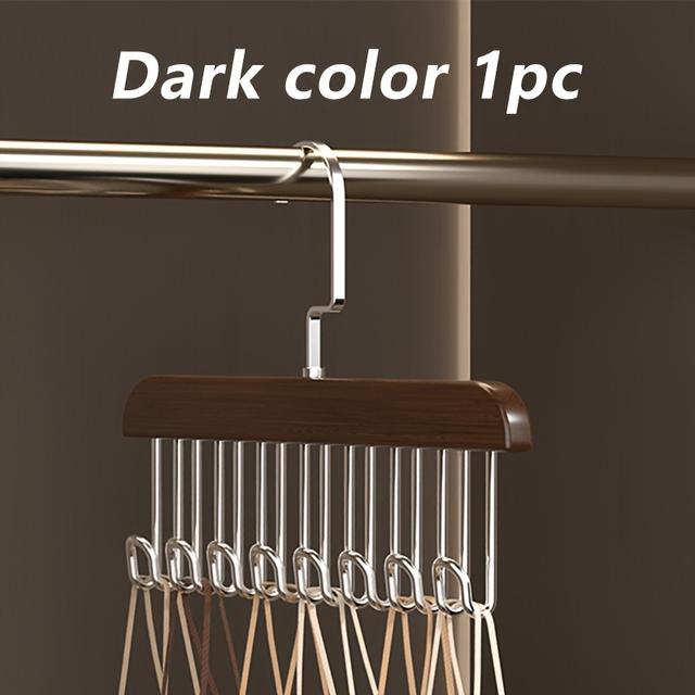 TEMU 1/2 With 8 Hooks, Space Saving Multi-functional Heavy Duty 360° Rotating Wardrobe Storage Organizer For Vests, Swimsuits, Bras, Scarves, Hats, Belts, Ideal Household Items