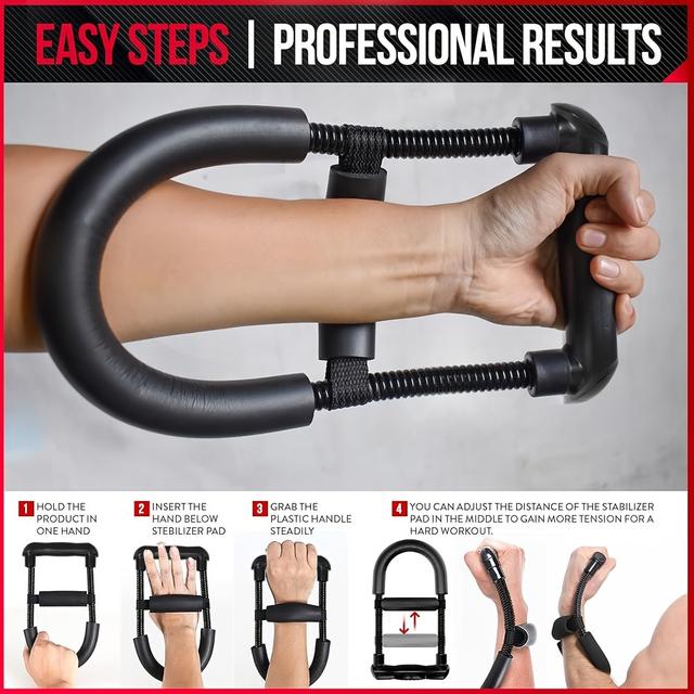 TEMU Single Pack Adjustable Hand Grip Strengthener, Forearm , Non-slip Foam & Pp Material, Ideal For Thanksgiving, Christmas, New Year, Labor Day, Father's Day