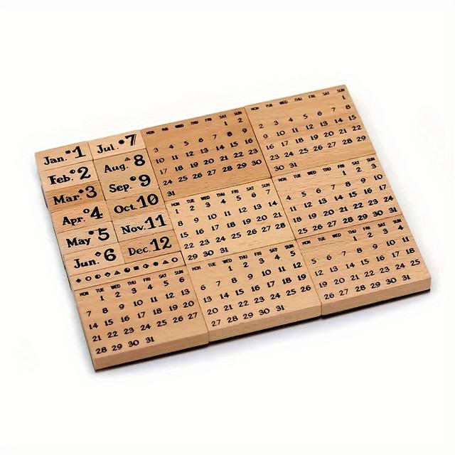 TEMU 1 Set/perpetual Calendar Stamp Month Date Stamp