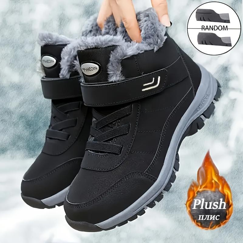 TEMU Neue Herbst- und Winter-Fleece-gefütterte und rutschfeste warme Schneestiefel für Damen im Jahr 2023 mit mittelhohem Design